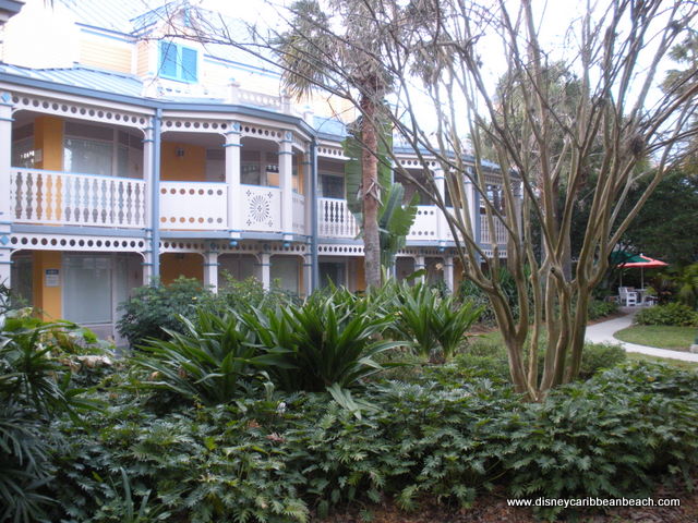 Jamaica bldg and seating area